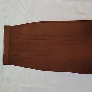 Imported Knit Brown Pencil Skirt